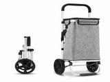 CARLA HOME Foldable Shopping Trolley, Aluminium Cart, 45L, Waterproof, Grey V178-36574