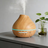 Wood Grain Aroma Humidifier, Energy-Saving Fragrance Spray, Seven-Color Ambient Light, Smart Timer, V1232-JSQ-XBYS-001