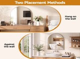 Embellir Arch Wall Mirror, Decorative Silver Mirrors, 86x81cm Bathroom Vanity Mirror, Slim MM-E-WALL-OVAL-SR-8186