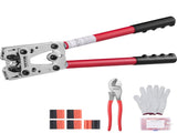 Battery Cable Lug Crimping Tool, 10-1/0AWG with Cable Cutter and 95PCS Copper Ring Terminals, 6 Wire V952-DLYJQPJDLJTLDJBJTV0