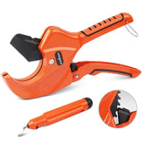 HORUSDY PVC Ratchet Cutter 64mm 2 - 1/2" Deburring Tool Rubber Handle Hand Tool V465-95608-AU-5