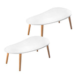 SOGA 2X 80x40cm White Living Room Nordic Coffee Table Simple Modern Home Style TABLETEA11X2