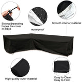 Garden Corner Sofa Cover Waterproof 210D Oxford L Shape Furniture Cover, 300 x 300 x 98 cm V1189-WXF-521-0013