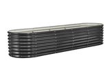 Metal Raised Garden Bed, 2.4 x 0.6 x 0.6 m Oval Outdoor Galvanized Planter Garden Box, Open Bottom V952-JSYHZZCTYXSH1MOSL002V0