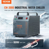 Industrial Chiller, CW-3000, 80W Air-Cooled Industrial Cooler Cooling System with 12 L V952-GYLSJFLS12L19G97PV3