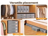 Artiss Bed Sheet Organisers Box Set 8Pcs Storage King Size Bedding Foldable Grey BSO-DIY-PAP01-GYX8