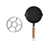 Small Nonstick Frying Pan Set, Iron Wood Handle, Kitchen Cookware V1366-AZ2-W-17383