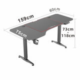 Gaming Standing Home Office Lift Electric Height Adjustable Sit To Stand Motorized Standing V255-GAMINGSD-1160