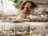 Whisper-Quiet Jellyfish Essential Oil Diffuser, Music Sensing Color Glow, Soothing Night Ambiance V1221-XM-LB1735-GM60