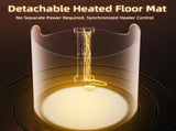 Under Desk Heater, 150W Quiet Foot Warmers for Feet with Detachable Foot Heating Pad, Graphene V1197-JD-042002