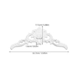 4Pcs White Decorative Corner Trim Moulding Faux Plaster Ceiling Floral Ornament for Home V1370-AZ4-17279