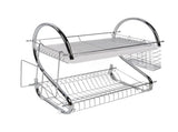 Dish Rack 2 Tier Bowl Dish Drainer Neat Organization Rust Prevention Kitchen Drying Rack Cutting V1294-YM0706-3118230219712