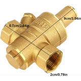 Adjustable Water Pressure Regulator Reducer With Dn15 Brass Measuring Meter V1188-MS-227-2313