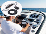 Hydraulic Outboard Steering Kit, 300HP, Marine Boat Hydraulic Steering System, with Helm Pump V952-XWYYFXBDJTJ37VR7HV0