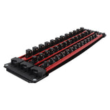 Portable Socket Organizer Aluminum Socket Holder Storage Tray for 1/2 3/8 1/4 Holds 40 V1294-YM0901-3114240096911