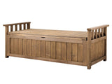 Gardeon Outdoor Storage Bench Box Wooden Garden Toy Tool Sheds Patio Furniture Brown ODF-OSB-WDL-BR