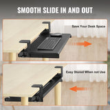 Clamp on Keyboard Tray Under Desk, Desk Keyboard Tray Slide out with Sturdy No-drill C Clamp Mount, V952-JPTPMDF00000QA5K5V0