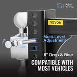 VEVOR Adjustable Trailer Hitch, 6" Rise & Drop Hitch Ball Mount 2" Receiver 22,000 LBS Rating, 2 and V952-TZT2INCH6INCHKW2BV0