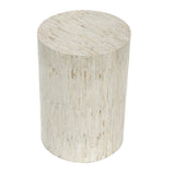 ALPINE MOTHER OF PEARL HAND MADE STOOL/SIDE TABLE V742-FEH14