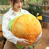 Hamburger Throw Pillow Multi Purpose Plush and PP Cotton Back Pillow for Valentine's Day Birthday V1294-YM0717-3117220191511