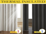 Snowbound Vintage Linen 100% Blackout Curtains for Living Room,Thermal Insulated Curtains 63" V1258-DP02-C-1289