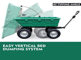 SEDY 225L Poly Pull Dump Cart Garden Hand Trailer Wagon Lawn Wheelbarrow V465-TC2165