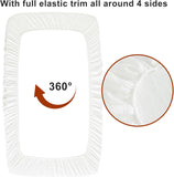 2 Pack Muslin Cott Crib Sheets, Soft and Breathable Double Layer 24x38 Baby Crib Sheets for V1258-DP02-C-1100