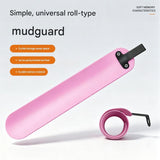 Universal Bicycle Rain Protection Kit - Rollable Orange TPE Mudguards & Black Waterproof Handlebar V888-ELOSUNG56549
