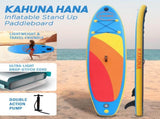 Kahuna Hana 10FT Inflatable Stand Up Paddle Board iSUP Package Adjustable Paddle, Pump, Backpac IFB-HLE-305-BU-781