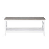Coastal Coffee Table in White and Grey V369-LT8025