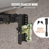 Adjustable Trailer Hitch, 203.2 mm Drop & 165.1 mm Rise Hitch Ball Mount with 50.8 mm Receiver, V952-SQTQJTCB22259NAWHV0