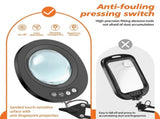 Professional 10X Magnifying Desk Lamp with Adjustable Swing Arm, 5 Color Modes & 10 Brightness V1341-ZY-YHY6KNXN-SQUAREBASE