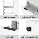 Artiss Filing Cabinet Files Storage Office Shelves File Organiser White 2 Drawer FURNI-B-CAB-2T-WH