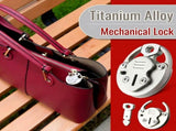 Titanium Alloy Mini Mechanical Lock Portable Compact Security Padlock with Detachable Flathead V1341-ZY-28VB32FM-SILVER-S
