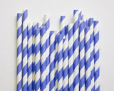 1000 Bulk Wholesale Pack Blue White Drinking Straws Biodegradable Eco Paper Birthday Party Event V382-BLUESTRAW1000