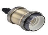 6 Pcs Lamp Holder Metal E26 E27 Screw Retro Lighting Base Accessories with Ground Aluminum ShellBlue V1294-YM0714-3119210198012