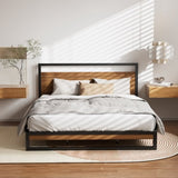 Artiss Bed Frame King Size Metal Bed Frame DANE MBED-C-DANE-K-BK-AB