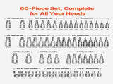 Torx Bit Socket and External Torx Socket Set, 60-Piece T6-T70, TT6-TT70, TP8-TP60, E4-E24, S2 Alloy V952-PTTT143812TOZF3DAV0