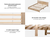 RoomSense Double 34cm Medium Soft Gel Mattress Bundle, Oatmeal Bed Frame XFKF-1666-OATMEAL-D