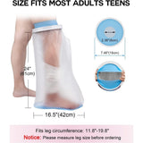 Cast Cover,Reusable Waterproof Leg Cast Cover, Non - Slip Shower Protector for Adult Knee Ankle Foot V1369-AZ3-W-18891