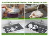 Silicone Sink Mat Kitchen Sink Mats 26''x14'' Sink Protectors for Kitchen Sink with Heat Resistant V1370-AZ4-02000