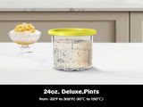 Creami pint ice cream containers and lids for Ninja, 4-piece set of cream ice cream V1188-MS-311-002
