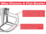 Flat Beater Compatible with KitchenAid 5-6 Quart Bowl-Lift Stand Mixer,Stainless Steel Paddle V1370-AZ4-08223