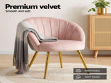 Artiss Armchair Velvet Pink Eloise UPHO-C-ARM-5107-PK
