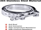 3.0 Inch V Band Clamp with Flange Male Female 304 Stainless Steel 4PCS V1258-DP02-C-3100