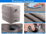 3 Pack Travel Essentials Travel Pillow, Inflatable Foot Rest & Sleep Mask with Storage Bag, V1337-YE-N45Z-RGBR