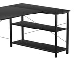 Levede L Shaped Computer Desk Home Desk Black DH1052-120-BK