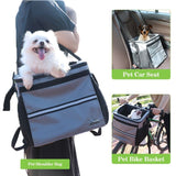 bicycle dog carrier, front mounted dog carrier, dog bike transport, pet cycling accessory, dog bike V1102-136-GRA-26257