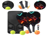 Pickleball Rackets Set with Ergonomic Fiberglass Grip, Gym Gift for Adults V1263-JX-4120
