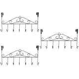 Heavy Duty Black Metal Over Door Hooks, Space-Saving Organizer for Bathroom, Bedroom, Kitchen, V1369-AZ3-W-12884